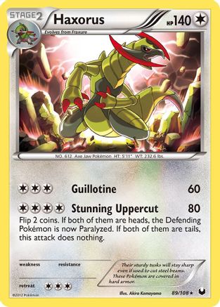 Haxorus 89/108 - Dark Explorers Reverse Holofoil