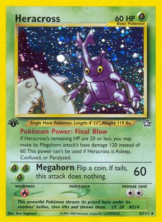 Heracross 006/111 - Neo Genesis 1st Edition Holofoil - Holo Rare