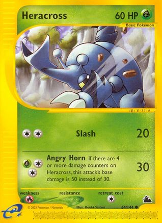 Heracross 064 - Skyridge Reverse Holofoil - Common