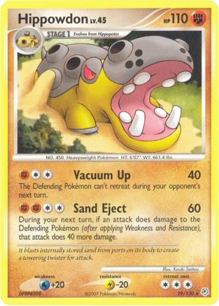 Hippowdon (29/130) - Diamond and Pearl Reverse Holofoil - Rare