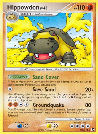 Hippowdon - 025/111 - Rising Rivals Reverse Holofoil