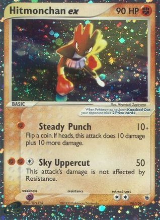 Hitmonchan ex 098/109 - Ruby and Sapphire Holofoil - Ultra Rare