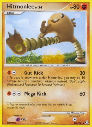 Hitmonlee (100/146) - Legends Awakened  - Common