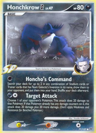 Honchkrow G 077/127 - Platinum Reverse Holofoil - Common