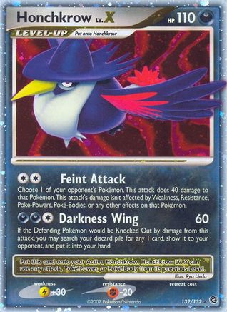 Honchkrow LV.X (132/132) - Secret Wonders Holofoil - Ultra Rare
