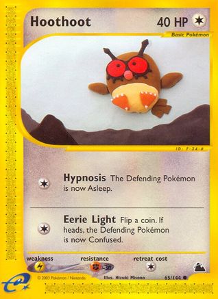 Hoothoot 065 - Skyridge Reverse Holofoil - Common
