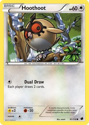 Hoothoot (91/116) - Plasma Freeze Reverse Holofoil - Common