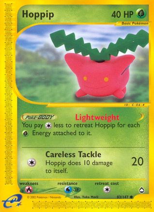 Hoppip 083/147 - Aquapolis Normal - Common