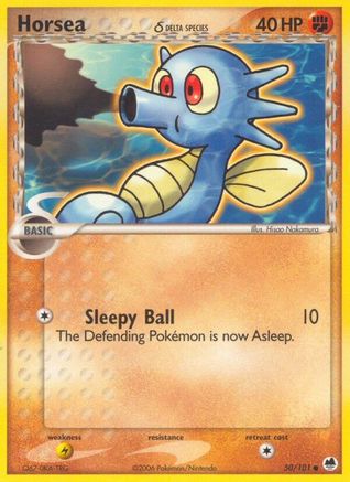 Horsea 050/101 - Dragon Frontiers Reverse Holofoil - Common