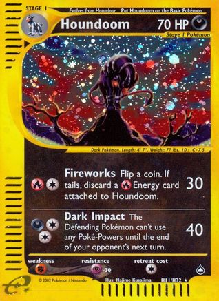Houndoom (H11) H11 - Aquapolis Holofoil - Holo Rare