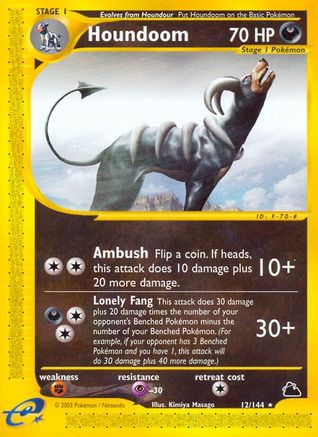 Houndoom (12) 012 - Skyridge Reverse Holofoil - Rare