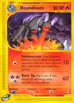 Houndoom 14/147 - Aquapolis Reverse Holofoil