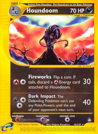 Houndoom (15) 015 - Aquapolis Normal - Rare