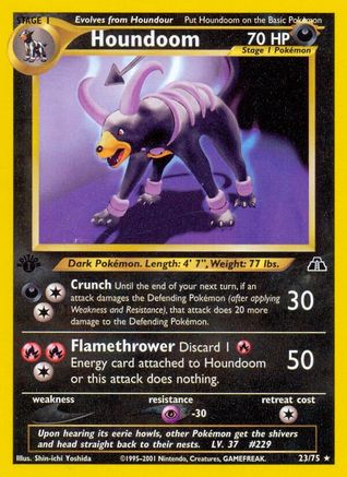 Houndoom 023/075 - Neo Discovery 1st Edition - Rare