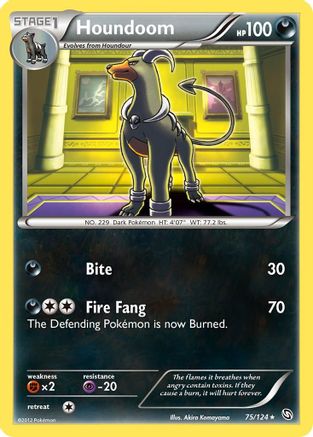 Houndoom 75/124 - Dragons Exalted Reverse Holofoil