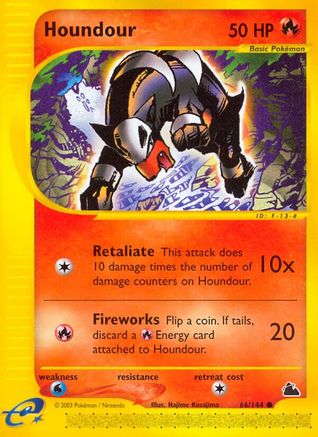 Houndour 066 - Skyridge Reverse Holofoil - Common