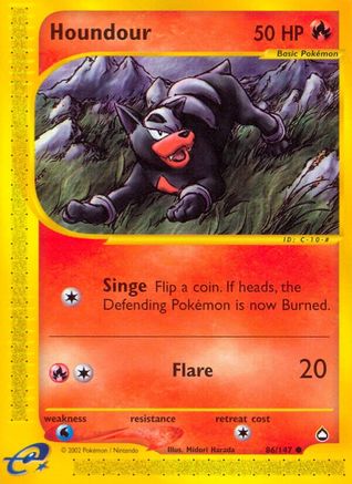 Houndour 86/147 - Aquapolis Reverse Holofoil