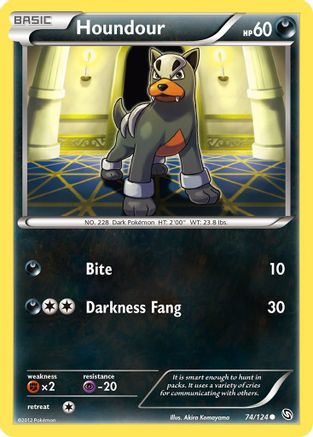 Houndour 074 - Dragons Exalted Reverse Holofoil - Common