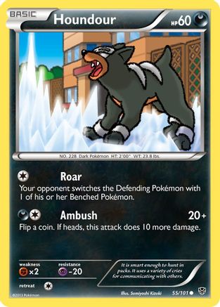 Houndour 055 - Plasma Blast Reverse Holofoil - Common