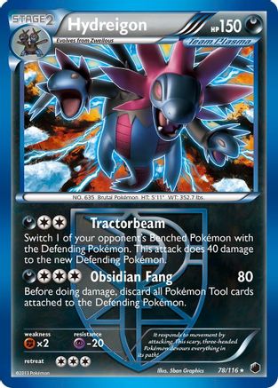 Hydreigon (Team Plasma) (78/116) - Plasma Freeze Reverse Holofoil - Holo Rare