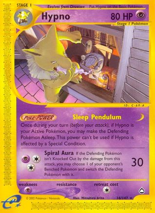 Hypno 016 - Aquapolis Reverse Holofoil - Rare