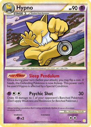 Hypno 023 - HeartGold SoulSilver Reverse Holofoil - Rare