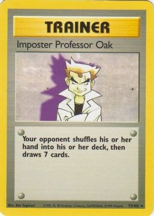 Imposter Professor Oak - 073/102 - Base Set Normal