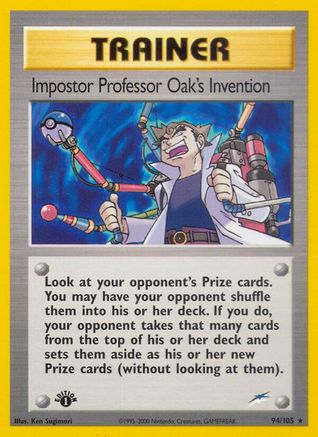 Impostor Professor Oak's Invention 094/105 - Neo Destiny 1st Edition - Rare