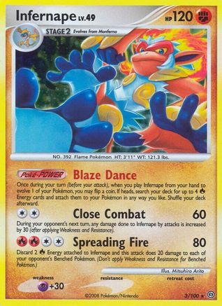 Infernape (3/100) - Stormfront Reverse Holofoil - Holo Rare