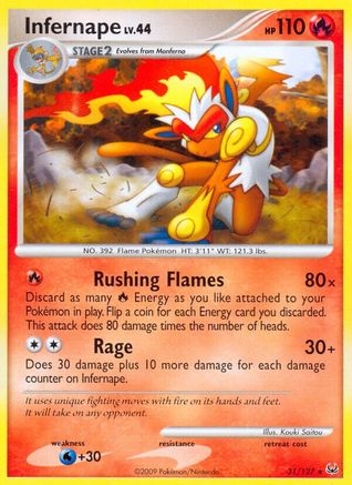 Infernape 031 - Platinum Normal - Rare