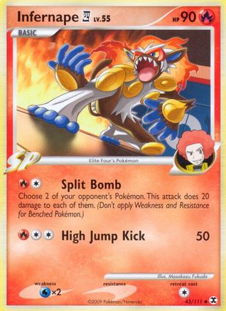 Infernape E4 - 043/111 - Rising Rivals Reverse Holofoil