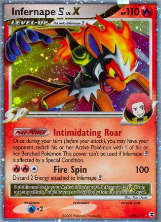 Infernape E4 Lv.X - 108/111 - Rising Rivals Holofoil