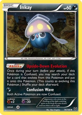 Inkay (74) 074/146 - XY Base Set Reverse Holofoil - Uncommon