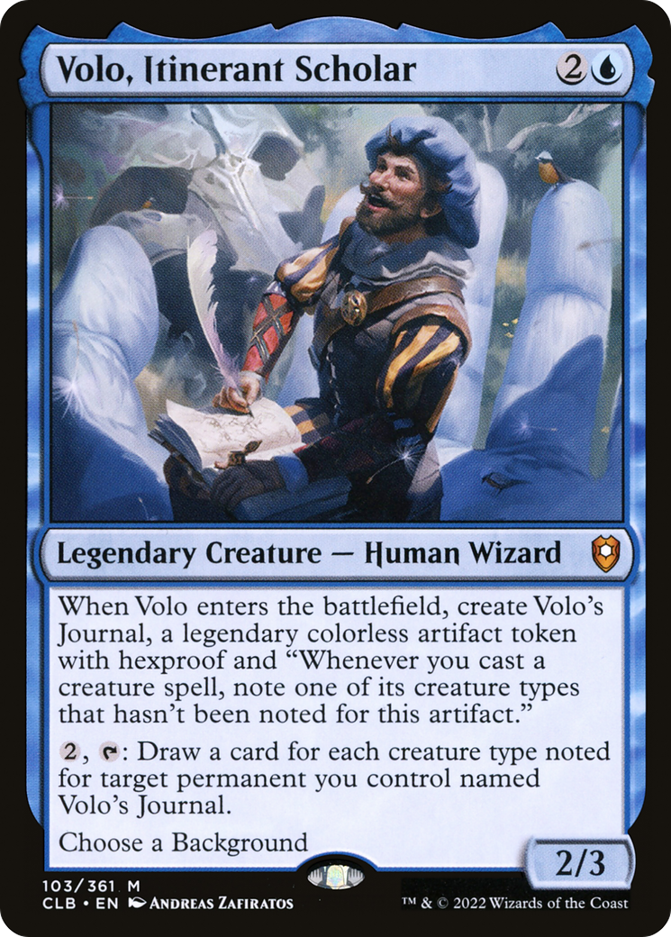 Volo, Itinerant Scholar (CLB-103) - Commander Legends: Battle for Baldur's Gate Foil