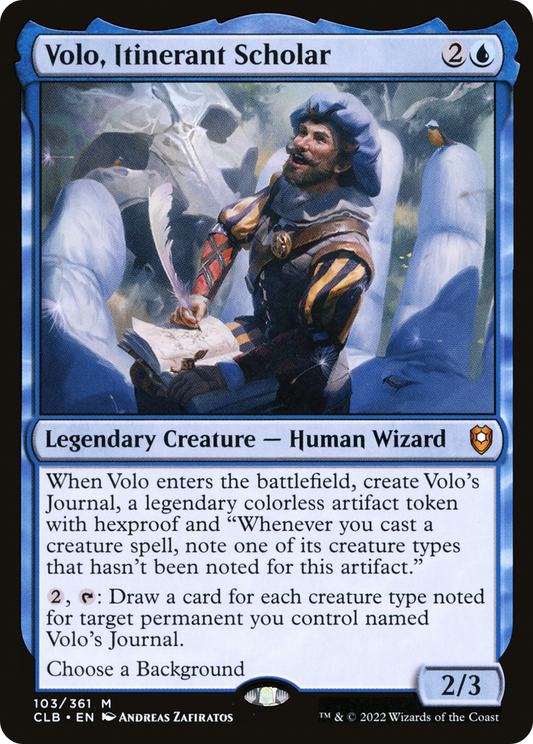 Volo, Itinerant Scholar (CLB-103) - Commander Legends: Battle for Baldur's Gate