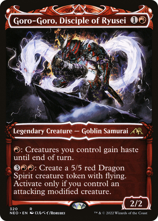 Goro-Goro, Disciple of Ryusei (NEO-320) - Kamigawa: Neon Dynasty: (Showcase) Foil