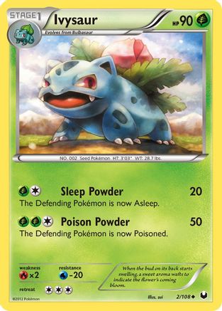 Ivysaur 002 - Dark Explorers Reverse Holofoil - Uncommon