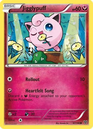 Jigglypuff (87) 087/146 - XY Base Set Reverse Holofoil - Common