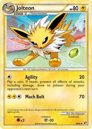 Jolteon - 028/90 - Undaunted Reverse Holofoil