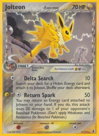 Jolteon (Delta Species) - 007/113 - Delta Species Holofoil