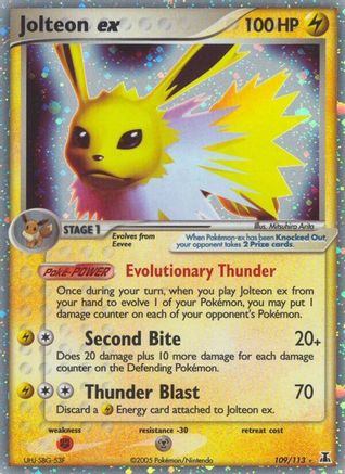 Jolteon ex 109 - Delta Species Holofoil - Ultra Rare