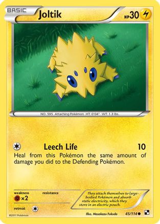 Joltik (45) 045/114 - Black and White Normal - Common