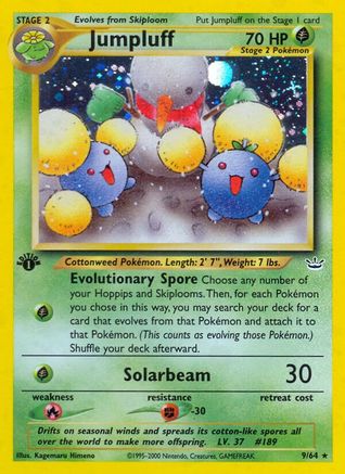 Jumpluff 009/064 - Neo Revelation 1st Edition Holofoil - Holo Rare
