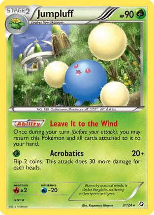 Jumpluff 003 - Dragons Exalted Reverse Holofoil - Rare