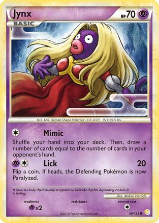 Jynx 069/123 - HeartGold SoulSilver Reverse Holofoil - Common