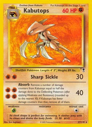 Kabutops 027/110 - Legendary Collection Reverse Holofoil - Rare