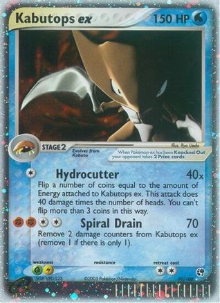Kabutops ex 097 - Sandstorm Holofoil - Ultra Rare