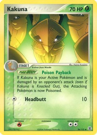 Kakuna - 036/112 - FireRed & LeafGreen Reverse Holofoil