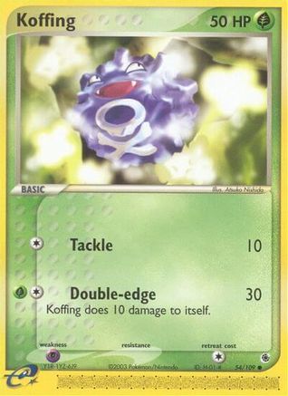 Koffing 054/109 - Ruby and Sapphire Normal - Common
