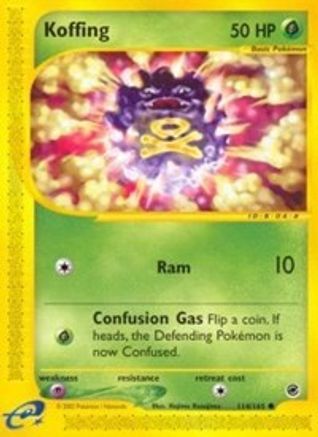 Koffing 114/165 - Expedition Reverse Holofoil - Common